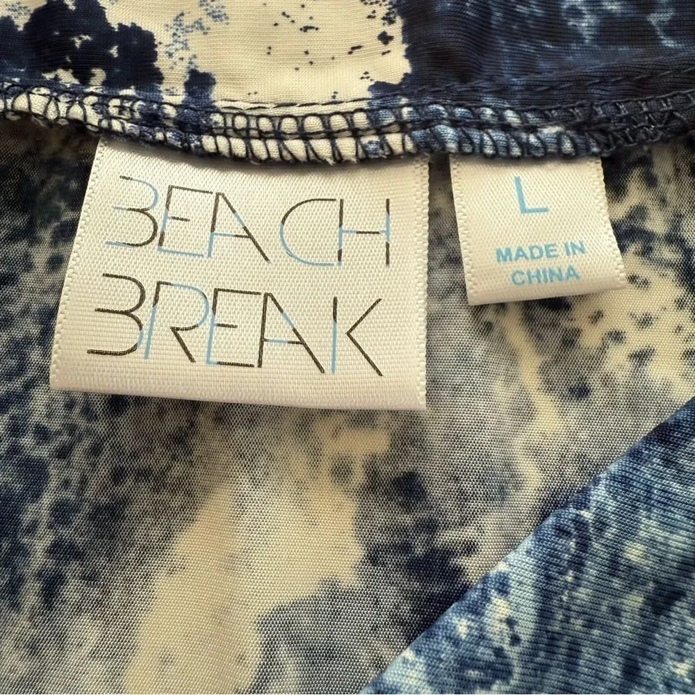 Beach Break Navy Tie Dye Beach Coverup Tunic